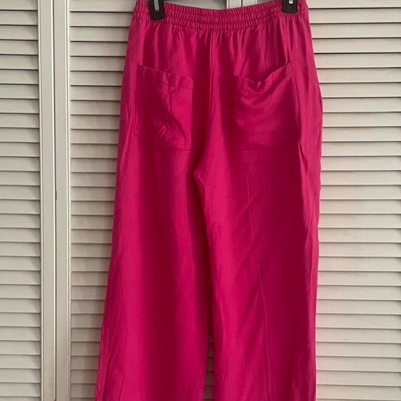 Zara High Waist Size Pocket Straight Leg Loose Pants Sonic Pink 28” inseam NWOT - Picture 10 of 17